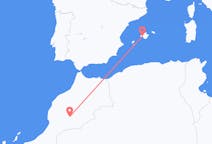 Voli da Ouarzazate, Marocco a Palma de Mallorca, Spagna