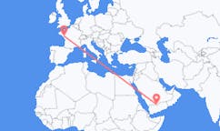 Flights from Sharurah, Saudi Arabia to Nantes, France