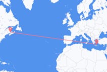 Flyg från Moncton, Kanada till Santorini, Grekland