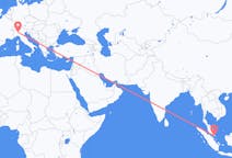 Flights from Johor Bahru to Milan