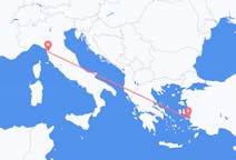Vluchten van Samos naar Pisa
