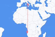 Flights from Namibe, Angola to Palermo, Italy