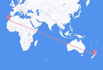 Flyg från Wellington, Nya Zeeland till Lanzarote, Spanien