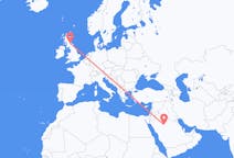 Flüge von Hagel, Saudi-Arabien nach Edinburgh, Schottland