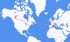 Flights from Dawson Creek, Canada to Olbia, Italy