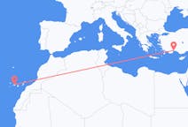 Loty z Teneryfa, Hiszpania do Antalya, Turcja