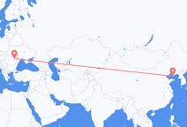 Vluchten van Dalian, China naar Bacau, Roemenië