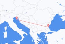 Flyg från Burgas, Bulgarien till Pula, Kroatien
