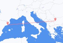 Flyreiser fra Barcelona, Spania til Sofia, Bulgaria