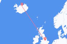 영국 노팅엄에서 출발해 아이슬란드 아쿠레이리로(으)로 가는 항공편