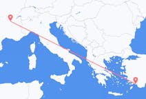 Flyreiser fra Dalaman, Tyrkia til Lyon, Frankrike