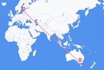 Flyg från Melbourne, Australien till Riga, Lettland