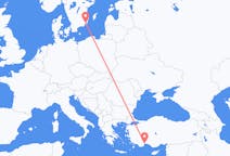 Vluchten van Antalya, Turkije naar Kalmar, Zweden