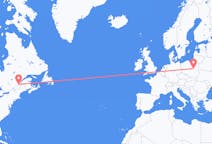 Flyreiser fra Québec, Canada til Warszawa, Polen