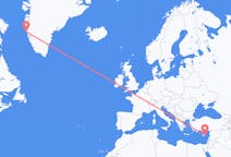 Flyrejser fra Larnaca, Cypern til Maniitsoq, Grønland