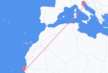 Flyreiser fra Dakar, til Ancona