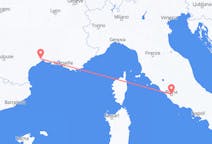 Flyreiser fra Montpellier, Frankrike til Roma, Italia