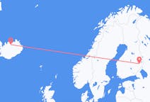 Fly fra Akureyri til Joensuu