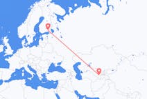 ウズベキスタンのから サマルカンド、フィンランドのへ ラッペーンランタフライト