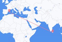 出发地 斯里兰卡出发地 汉班托塔目的地 西班牙帕尔马的航班