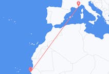 Flyreiser fra Dakar, til Nice