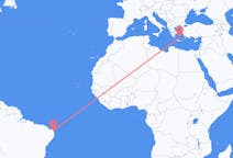 Flights from Natal, Brazil to Santorini, Greece