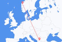 Flyrejser fra Skopje, Nordmakedonien til Sandane, Norge