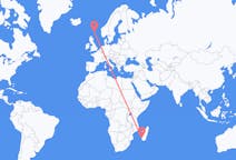 Flights from Toliara, Madagascar to Shetland Islands, the United Kingdom