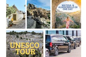 Unesco Tour from Polignano: Guided tour of Alberobello and Matera