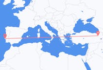 Lennot Erzurumista Lissaboniin