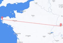 Vluchten uit Zürich, Zwitserland naar Brest, Frankrijk