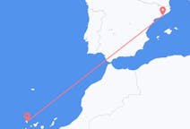 Fly fra Santa Cruz de La Palma til Barcelona