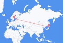 Flyrejser fra Misawa, Japan til Stockholm, Sverige