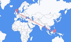 Flights from Luwuk, Indonesia to Durham, England, the United Kingdom