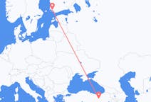 Flyrejser fra Erzincan, Tyrkiet til Turku, Finland