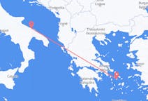 Flug frá Syros til Bari