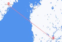 Vluchten van Örnsköldsvik naar Tampere