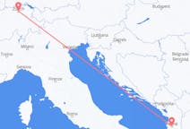 Flyg från Tirana, Albanien till Zürich, Schweiz