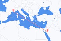 Flyrejser fra Tabuk, Saudi-Arabien til Marseille, Frankrig