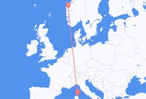 Flights from Førde, Norway to Olbia, Italy