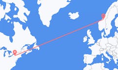 Flyreiser fra Ithaca, USA til Trondheim, Norge