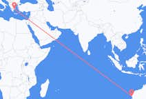 Flyreiser fra Carnarvon, Australia til Athen, Hellas