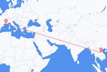 Flyrejser fra Nakhon Phanom-provinsen, Thailand til Marseille, Frankrig