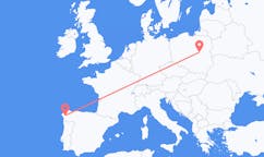 Flug frá Santiago de Compostela til Varsjár