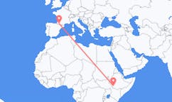 Рейсы из Джинки, Эфиопия в Лурд, Франция