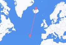Flights from Akureyri, Iceland to Pico Island, Portugal