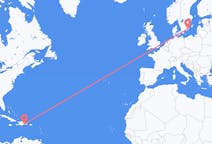 Flyreiser fra Santo Domingo, den dominikanske republikk til Kalmar, Sverige
