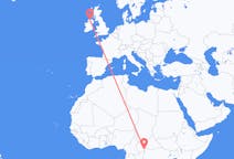 来自中非共和国出发地 班基前往北爱尔兰的德里的航班