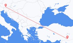 Vols depuis la ville de Klagenfurt vers la ville de Şanlıurfa