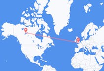 Flyg från Yellowknife, Kanada till Southampton, England